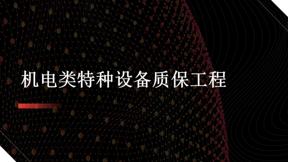 机电类特种设备质保工程