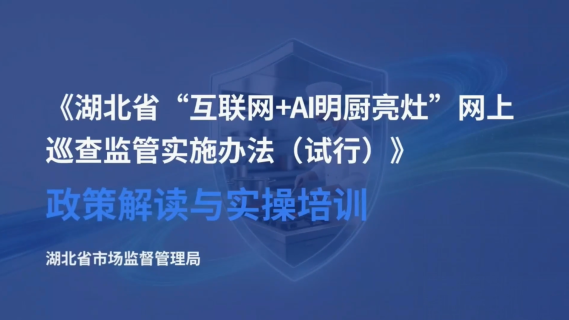 《湖北省“互联网+AI明厨亮灶”网上巡查监管实施办法(试行)》解读