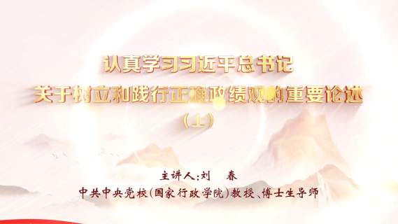 认真学习习近平总书记关于树立和践行正确政绩观的重要论述