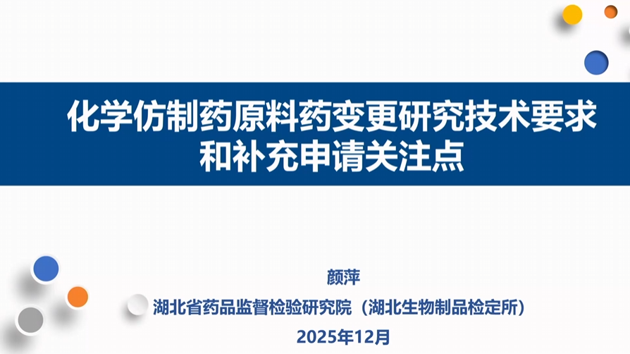 化学仿制药原料药变更研究技术要求和补充申请关注点
