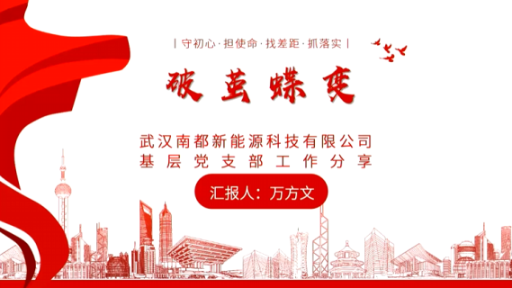 武汉南都新能源科技有限公司基层党支部工作分享