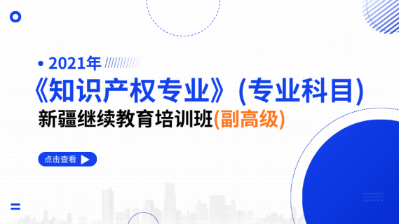 2021年《知识产权专业》（专业科目）新疆继续教育培训班（副高级）