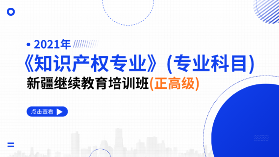 2021年《知识产权专业》（专业科目）新疆继续教育培训班（正高级）