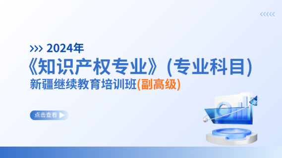 2024年《知识产权专业》（专业科目）新疆继续教育培训班（副高级）