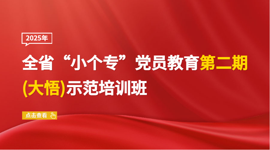 2025 年全省“小个专”党员教育第二期(大悟)示范培训班