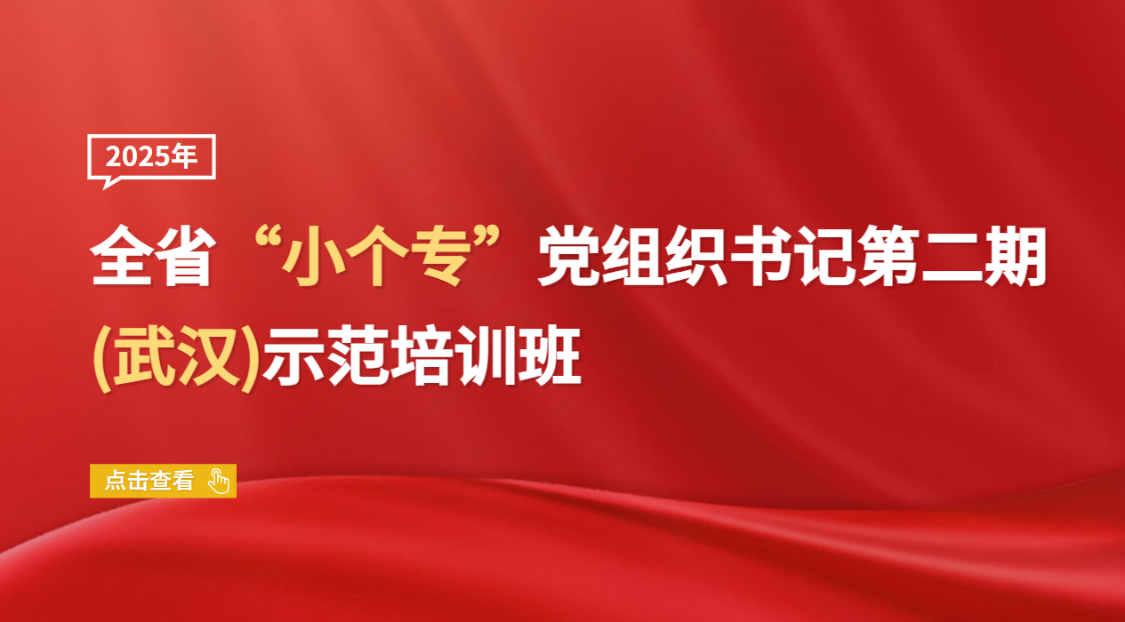 2025 年全省“小个专”党组织书记 第二期（武汉）示范培训班