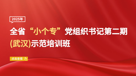 2025 年全省“小个专”党组织书记 第二期（武汉）示范培训班